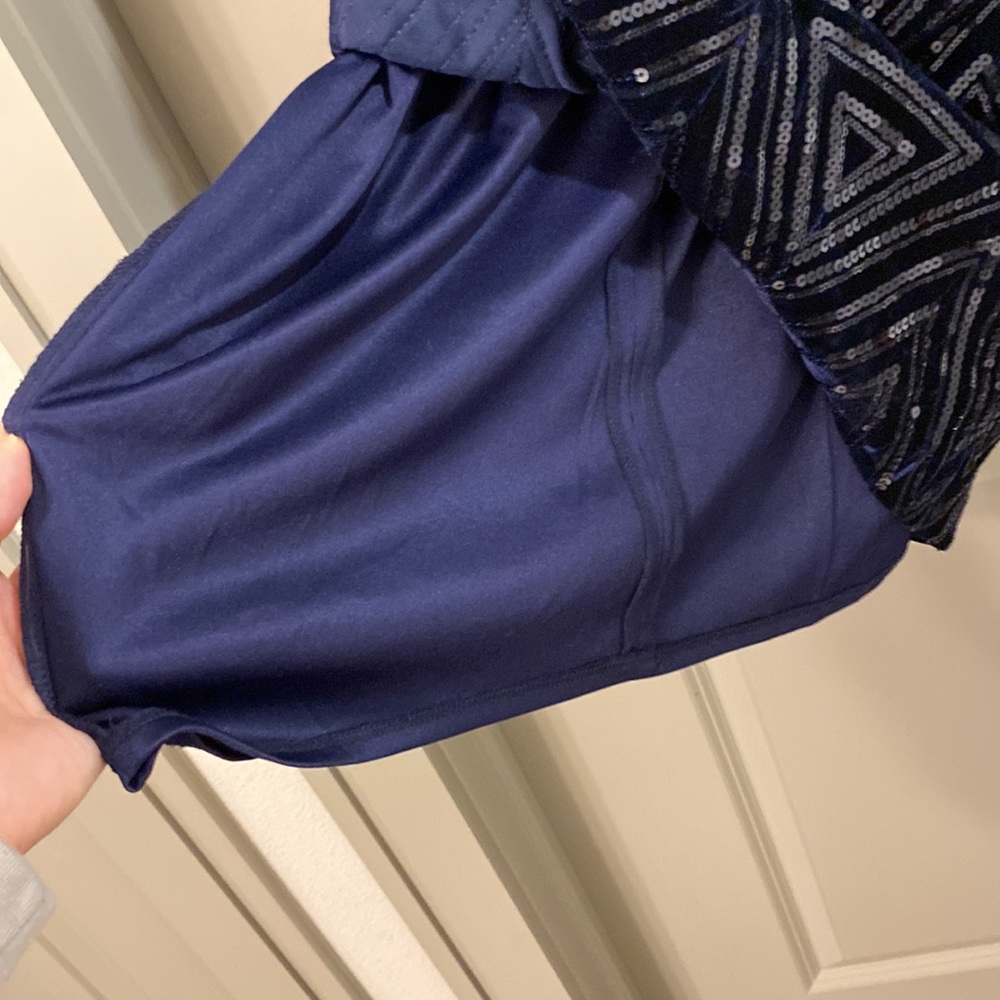 Eliza J blue sequined velvet dress - Picture 6 of 6